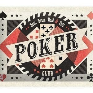 Nostalgic Art Retrotyylinen Metallijuliste Poker Club 15x20 Cm