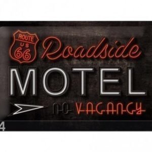 Nostalgic Art Retrotyylinen Metallijuliste Route 66 Roadside Motel 20x30 Cm