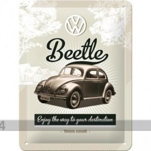 Nostalgic Art Retrotyylinen Metallijuliste Vw Beetle 15x20 Cm