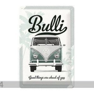 Nostalgic Art Retrotyylinen Metallijuliste Vw Bulli Good Things Are 20x30 Cm