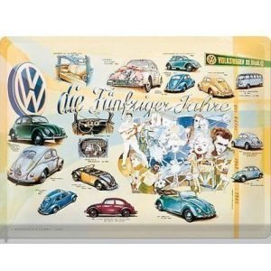 Nostalgic Art Retrotyylinen Metallijuliste Vw Die FÜnfziger Jahre 30x40 Cm