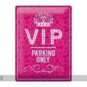Nostalgic Art Retrotyylinen Metallijulistevip Parking Only Pink 30x40 Cm
