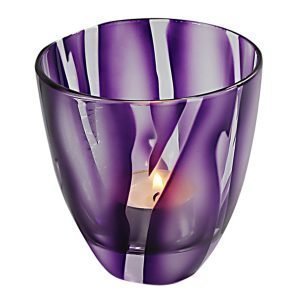 Nybro Crystal Salice Kynttilälyhty / Kulho Violetti 100x100 Mm