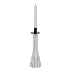 Nybro Crystal Twist Kynttilänjalka / Maljakko Valkoinen 31 Cm