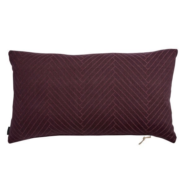 Oyoy Fluffy Herringbone Tyyny Aubergine 40x70 Cm