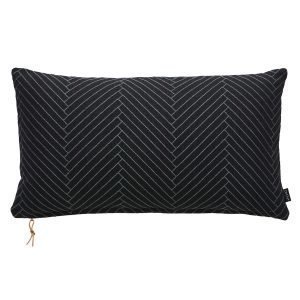 Oyoy Fluffy Herringbone Tyyny Musta 40x70 Cm