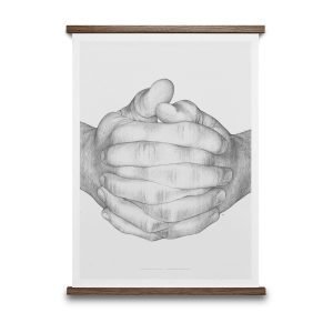 Paper Collective Folded Hands Juliste Harmaa