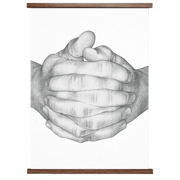 Paper Collective Folded Hands Juliste White