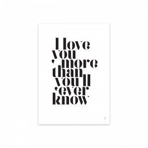 Sb Studio I Lover You More Juliste 30x42 Cm