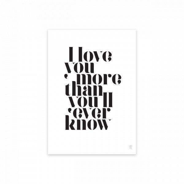 Sb Studio I Lover You More Juliste 30x42 Cm