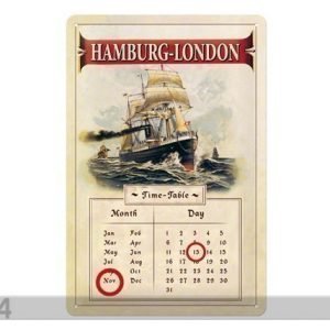 Sg Retrotyylinen Metallijuliste Hamburg-London 20x30 Cm