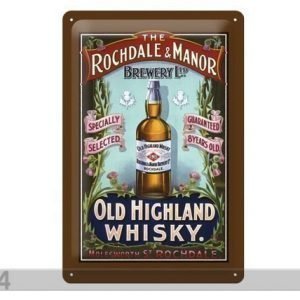 Sg Retrotyylinen Metallijuliste Old Higland Whiskey 20x30 Cm