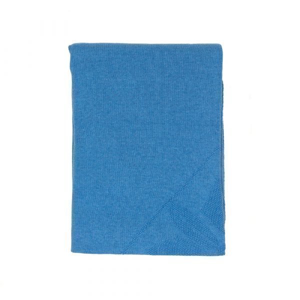 Simply Scandinavian Solid Star Knit Huopa Rockefeller Blue 130x180 Cm