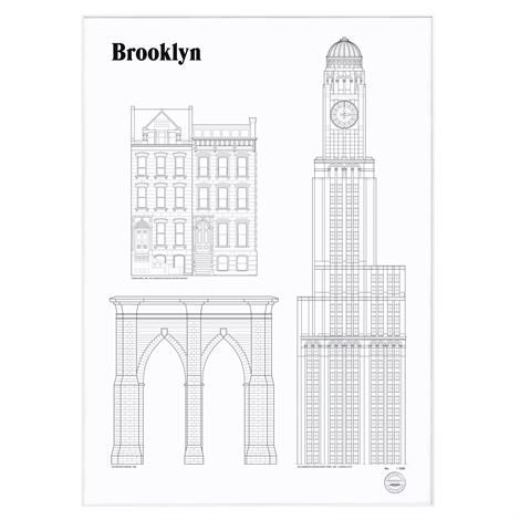 Studio Esinam Landmarks Juliste 50x70 cm Brooklyn