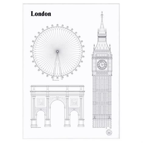 Studio Esinam Landmarks Juliste 50x70 cm London