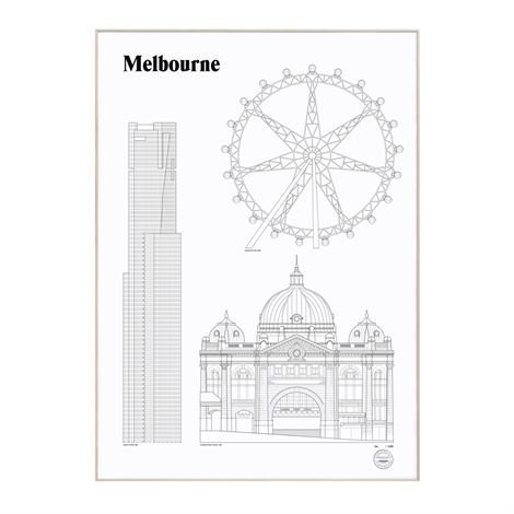 Studio Esinam Landmarks Juliste 50x70 cm Melbourne