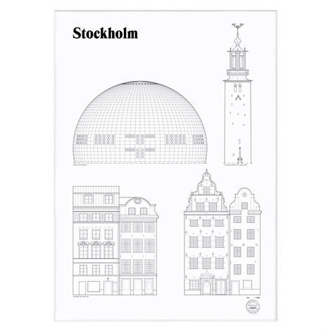 Studio Esinam Landmarks Juliste 50x70 cm Stockholm