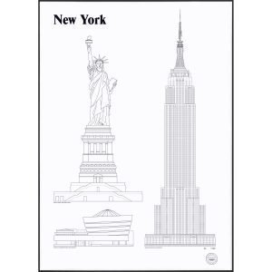 Studio Esinam New York Landmarks Juliste