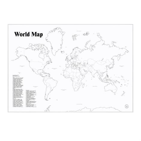 Studio Esinam World Map Juliste 100x70 cm