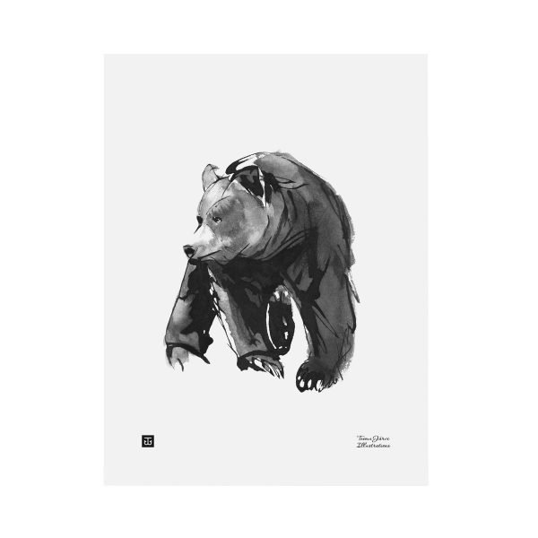 Teemu Järvi Illustrations Lempeä Karhu Juliste 30x40 Cm
