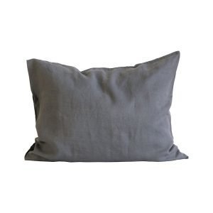 Tell Me More Washed Linen Tyynyliina Dark Grey 50x60 Cm 2 Kpl