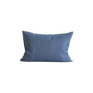 Tell Me More Washed Linen Tyynyliina Navy Blue 50x70 Cm 2-Pakkaus