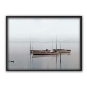 The Nordic Poster Boats Juliste Sininen 30x40 Cm