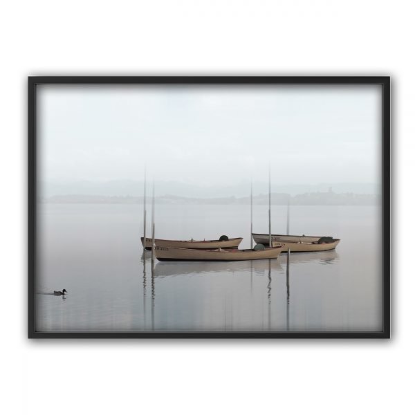 The Nordic Poster Boats Juliste Sininen 30x40 Cm