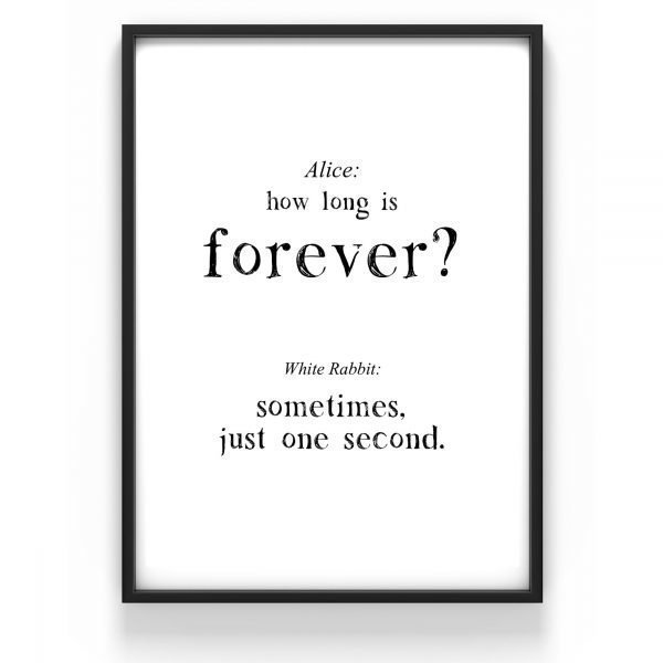 The Nordic Poster Text Forever Juliste Musta 30x40 Cm