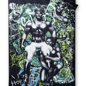 Tom Of Finland Back Street Satiinipussilakana Vihreä Turkoosi 150x210 Cm