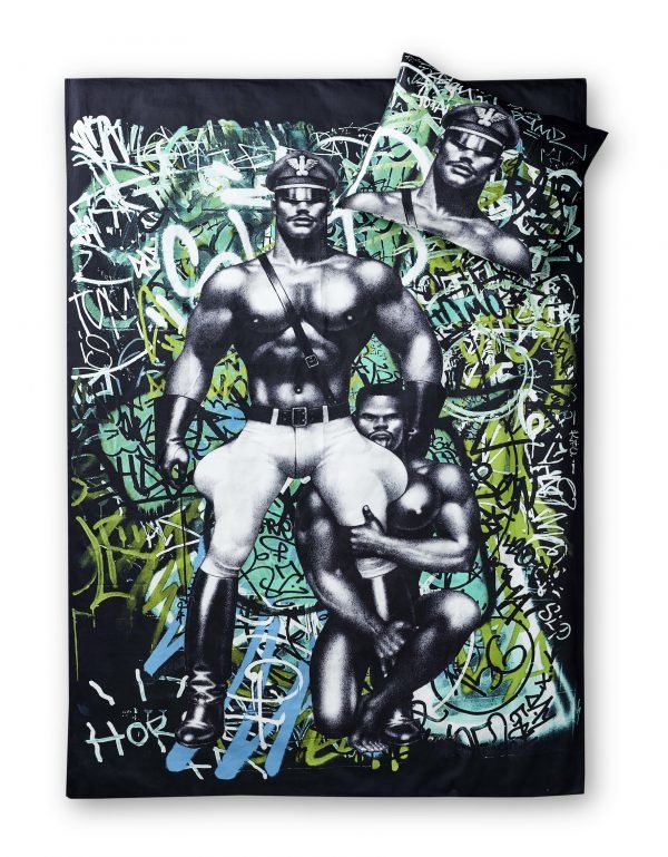 Tom Of Finland Back Street Satiinipussilakana Vihreä Turkoosi 150x210 Cm