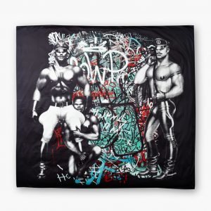 Tom Of Finland Street Style Satiinipussilakana Punainen Turkoosi 240x210 Cm