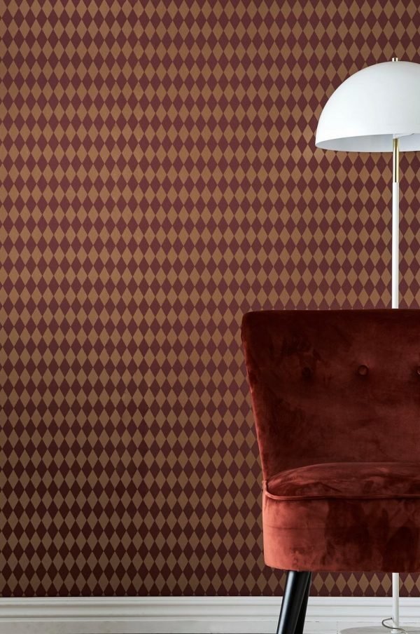 Wallpaper By Ellos Leanne Tapetti Punainen